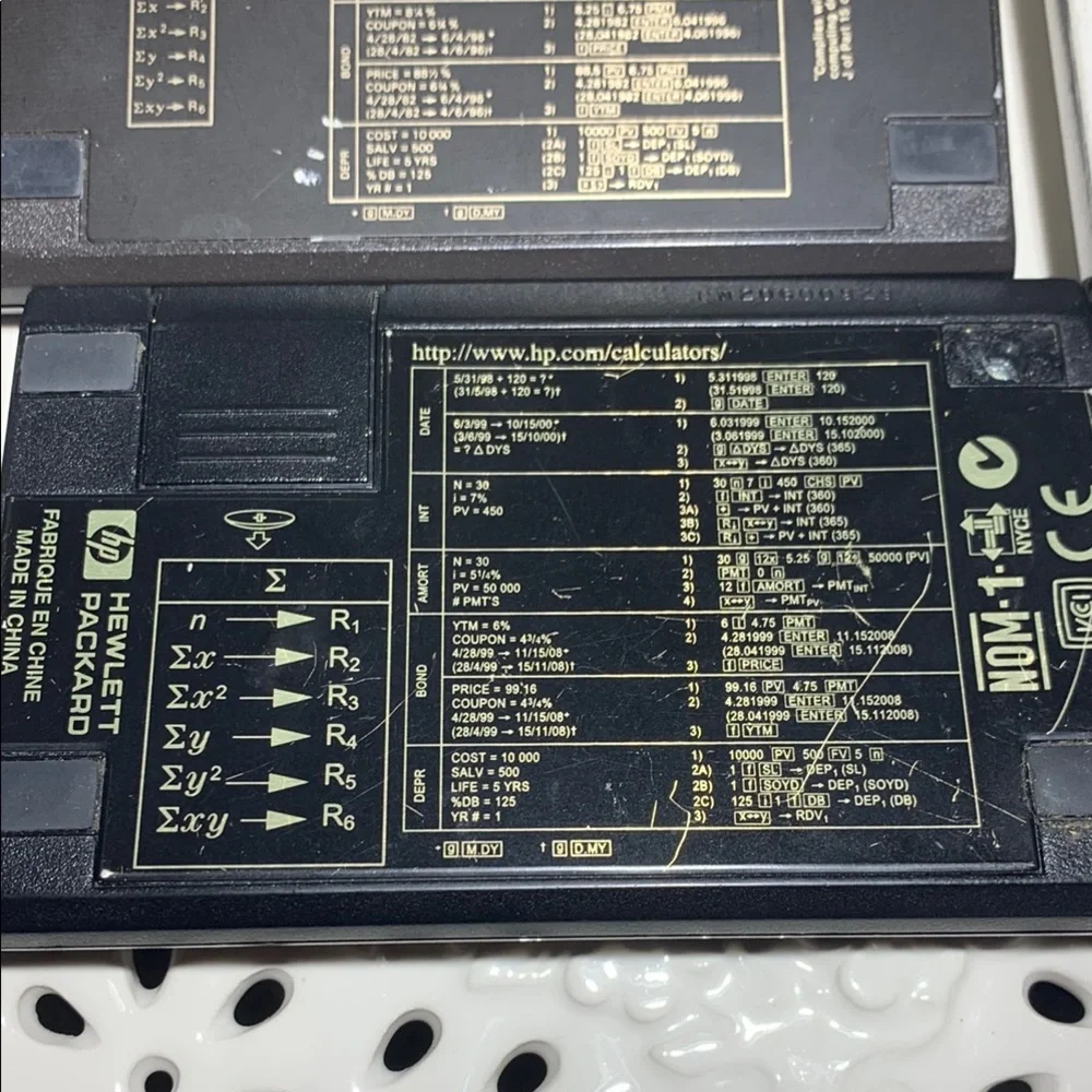 HP 12C Financial Calculator with Black and Gold Accents - Picture 9 of 10